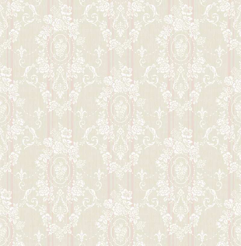 media image for sample gated garden wallpaper in blush from the spring garden collection by wallquest 1 285