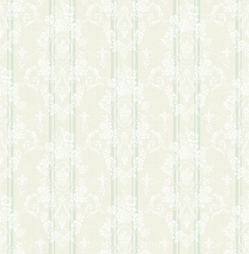 media image for Gated Garden Wallpaper in Soft Green from the Spring Garden Collection by Wallquest 296