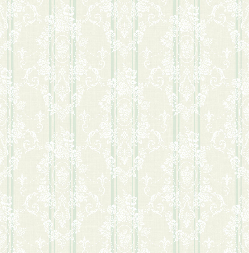 media image for Gated Garden Wallpaper in Soft Green from the Spring Garden Collection by Wallquest 236