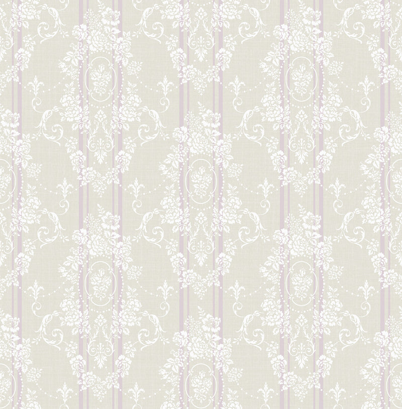 media image for Gated Garden Wallpaper in Violet from the Spring Garden Collection by Wallquest 259