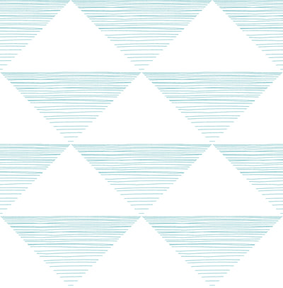 product image of Geo Stripe Wallpaper in Teal from the Day Dreamers Collection by Seabrook Wallcoverings 555