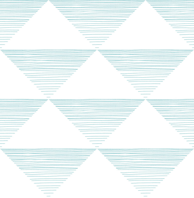 media image for Geo Stripe Wallpaper in Teal from the Day Dreamers Collection by Seabrook Wallcoverings 245