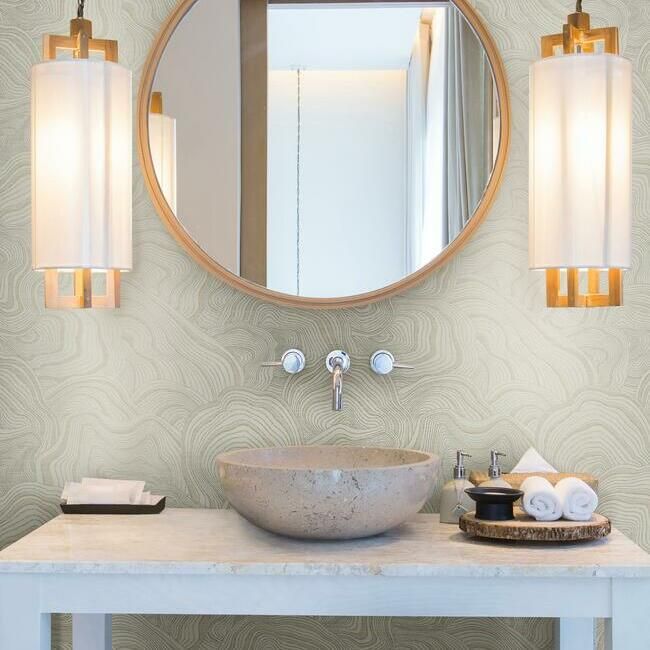 media image for Geodes Wallpaper in Taupe from the Ronald Redding 24 Karat Collection by York Wallcoverings 259