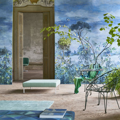 product image for Giardino Segreto Scene Wall Mural in Delft from the Mandora Collection by Designers Guild 82