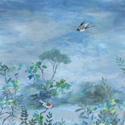 product image for Giardino Segreto Scene 2 Wall Mural in Delft from the Mandora Collection by Designers Guild 51