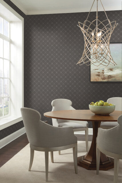 media image for Gilded Wallpaper in Graphite from the Moderne Collection by Stacy Garcia for York Wallcoverings 239