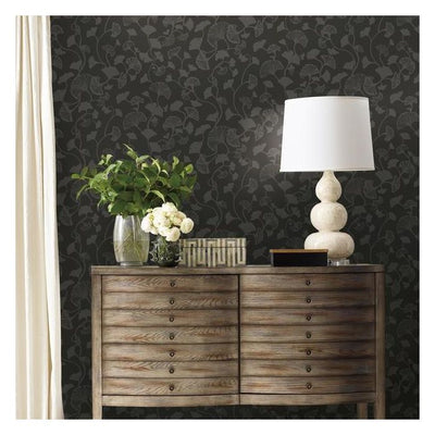 product image for Gingko Trail Wallpaper in Black from the Botanical Dreams Collection by Candice Olson for York Wallcoverings 49
