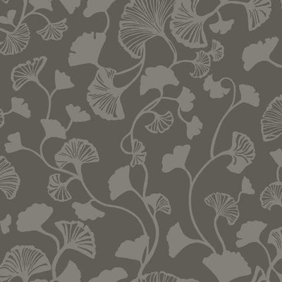 product image of sample gingko trail wallpaper in black from the botanical dreams collection by candice olson for york wallcoverings 1 577
