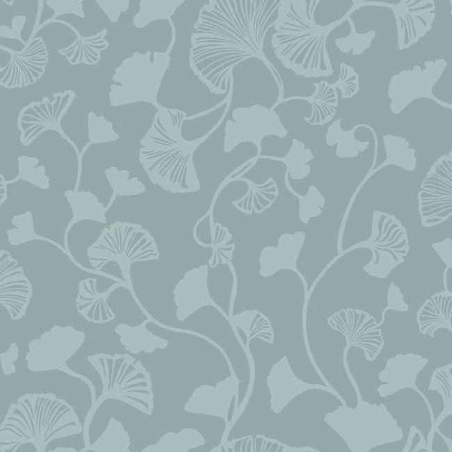 media image for Gingko Trail Wallpaper in Blue from the Botanical Dreams Collection by Candice Olson for York Wallcoverings 257