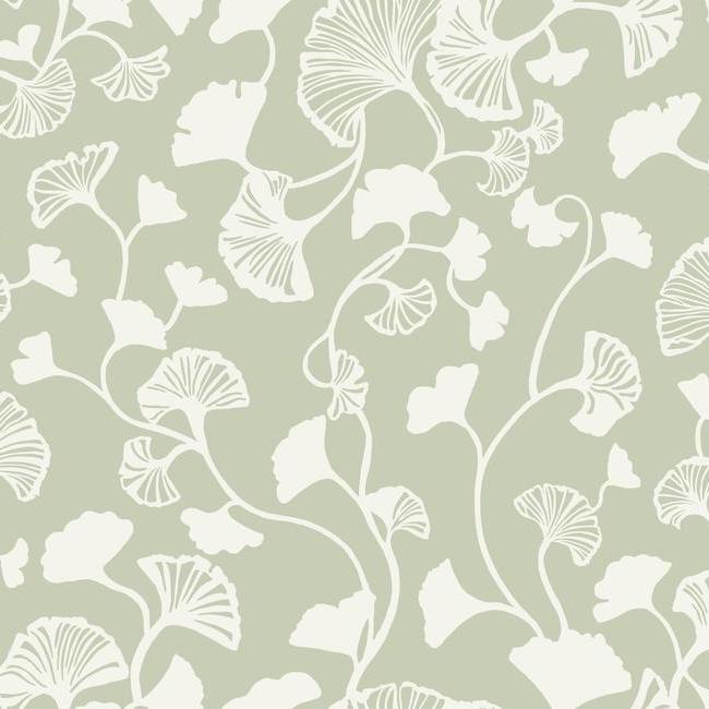 media image for sample gingko trail wallpaper in green from the botanical dreams collection by candice olson for york wallcoverings 1 281