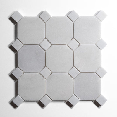 product image for glacier white 4 octagon by burke decor gw4oct sg 5 54