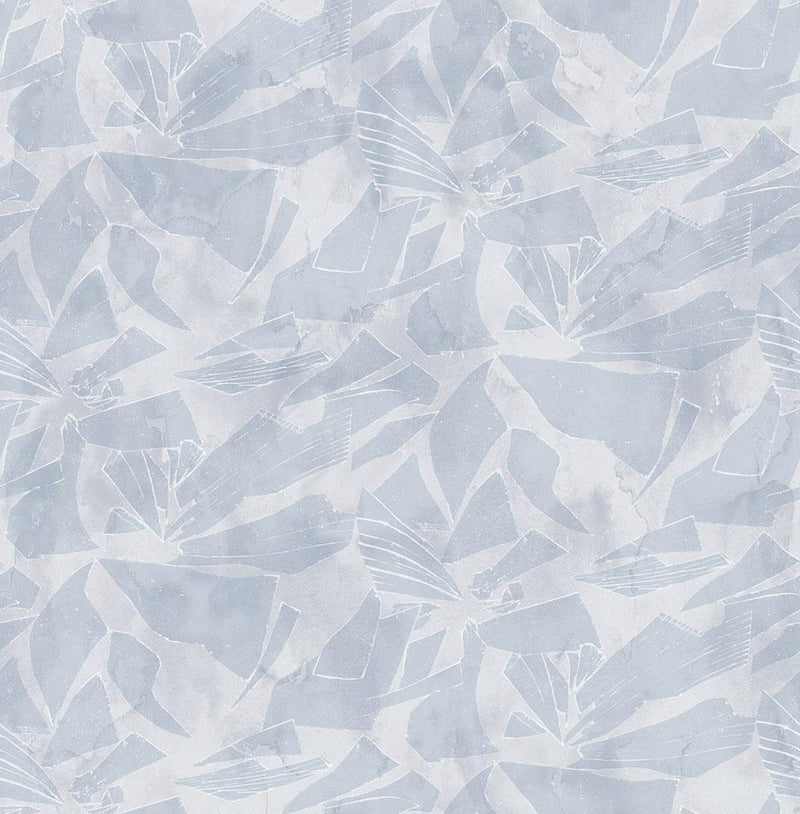 media image for Glass Wallpaper in Blue and Silver from the Transition Collection by Mayflower 287