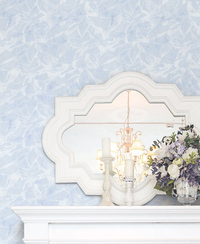 product image for Glass Wallpaper in Blue and Silver from the Transition Collection by Mayflower 13