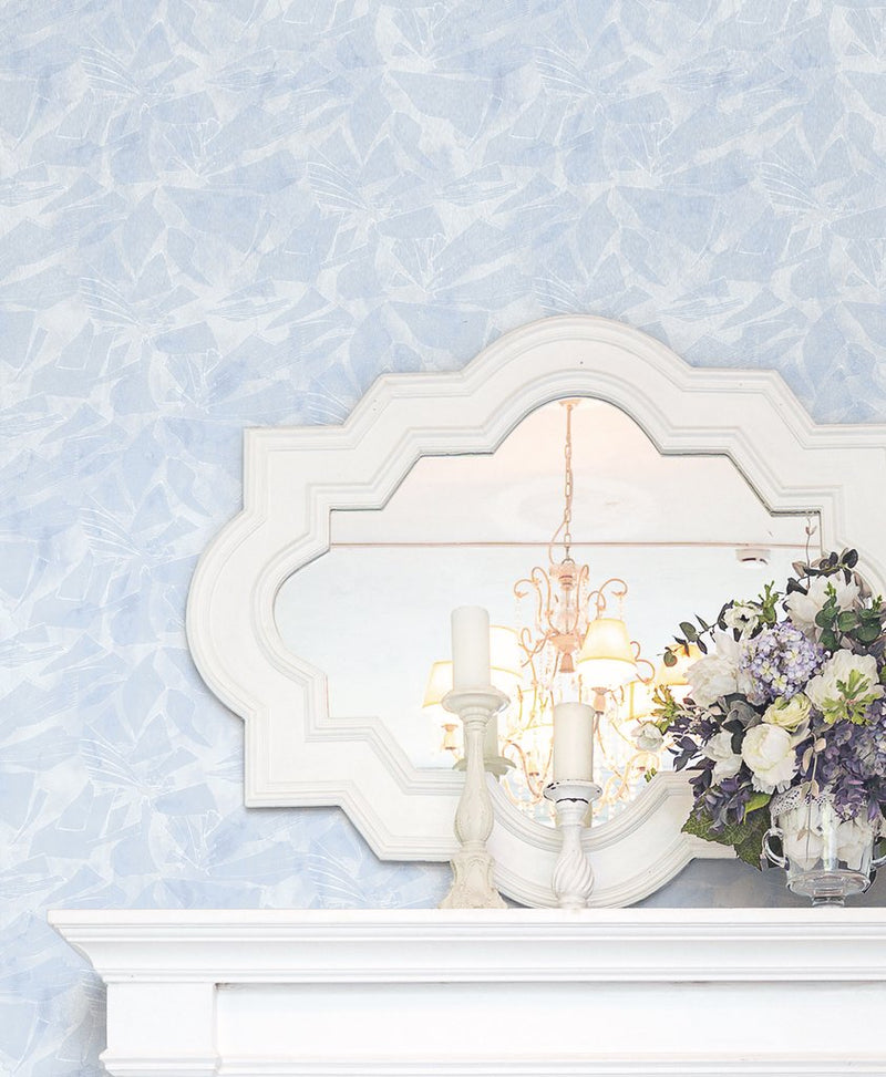 media image for Glass Wallpaper in Blue and Silver from the Transition Collection by Mayflower 293