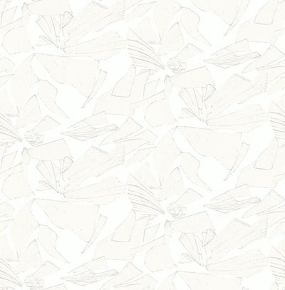 product image of sample glass wallpaper in cream and silver from the transition collection by mayflower 1 511