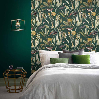 product image for Glasshouse Wallpaper in Green from the Exclusives Collection by Graham & Brown 87