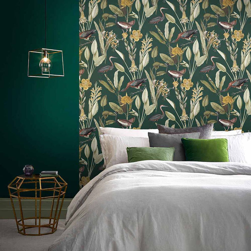 media image for Glasshouse Wallpaper in Green from the Exclusives Collection by Graham & Brown 236