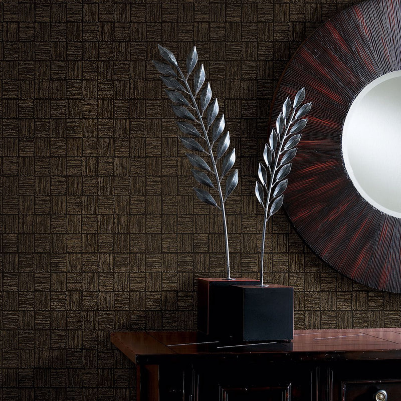 media image for Glint Distressed Geometric Wallpaper in Black from the Polished Collection by Brewster Home Fashions 250
