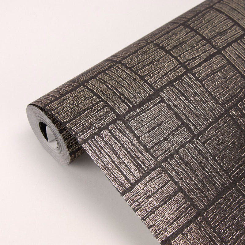 media image for Glint Distressed Geometric Wallpaper in Black from the Polished Collection by Brewster Home Fashions 223