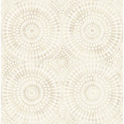 product image of sample glisten circles wallpaper in ivory and pearlescent by seabrook wallcoverings 1 559