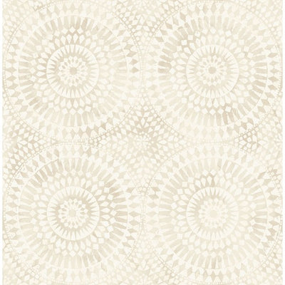 product image of sample glisten circles wallpaper in ivory and pearlescent by seabrook wallcoverings 1 529