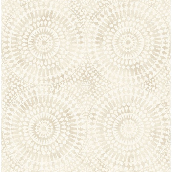 media image for sample glisten circles wallpaper in ivory and pearlescent by seabrook wallcoverings 1 235