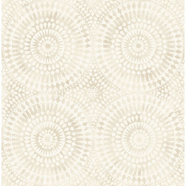 media image for sample glisten circles wallpaper in ivory and pearlescent by seabrook wallcoverings 1 266