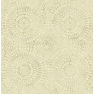 product image of sample glisten circles wallpaper in pearlescent grey and neutrals by seabrook wallcoverings 1 572
