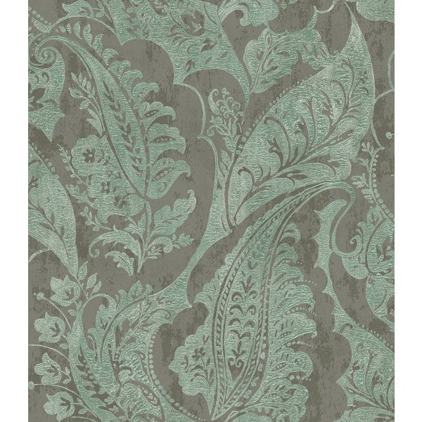 media image for sample glisten wallpaper in silver and teal by seabrook wallcoverings 1 246