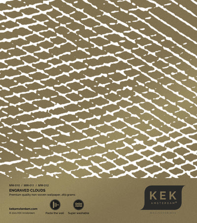 product image of sample gold metallic wall mural in engraved clouds by kek amsterdam 1 531