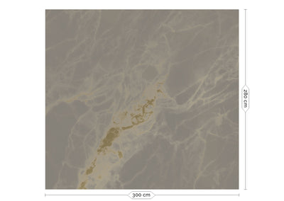 product image for Gold Metallic Wall Mural in Marble Grey by Kek Amsterdam 49