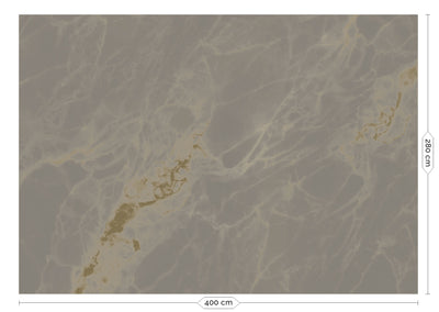 product image for Gold Metallic Wall Mural in Marble Grey by Kek Amsterdam 23