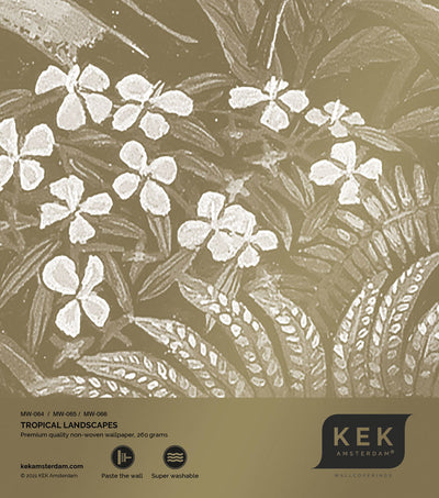 product image of sample gold metallic wall mural in tropical landscapes white by kek amsterdam 1 596