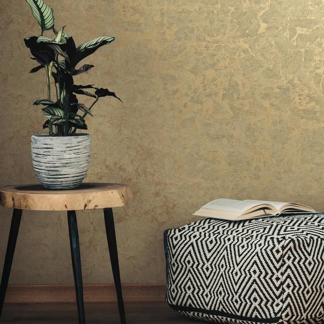 media image for Gold Leaf Peel & Stick Wallpaper in Gold by RoomMates for York Wallcoverings 25