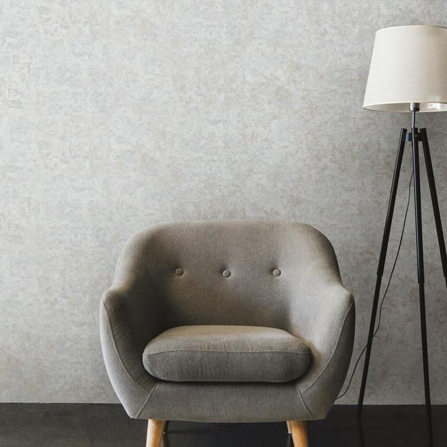 media image for Gold Leaf Peel & Stick Wallpaper in Silver by RoomMates for York Wallcoverings 255