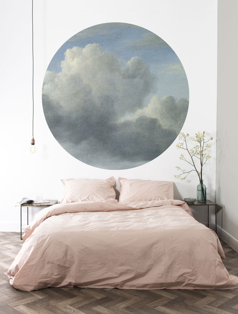 media image for Golden Age Clouds Grey Wallpaper Circle by KEK Amsterdam 257