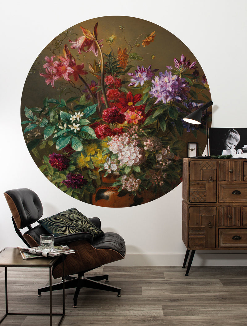 media image for Golden Age Flowers 076 Wallpaper Circle by KEK Amsterdam 223