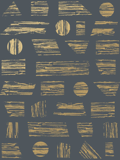 product image for Goldendale Wallpaper in Gold on Charcoal by Thatcher Studio 94
