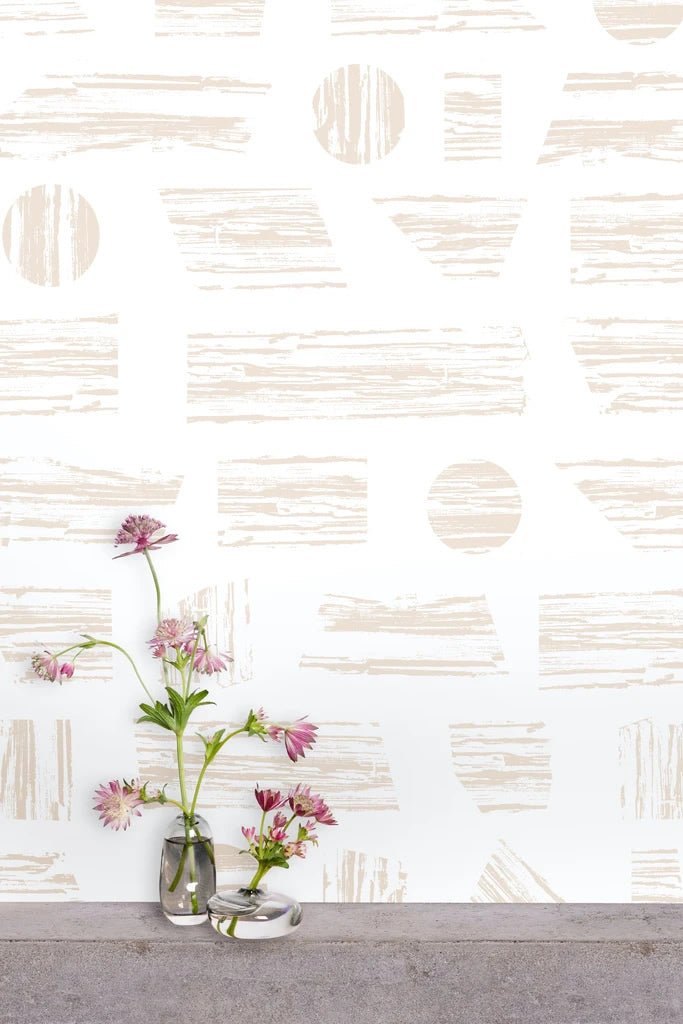 media image for Goldendale Wallpaper in Taupe on White by Thatcher Studio 298