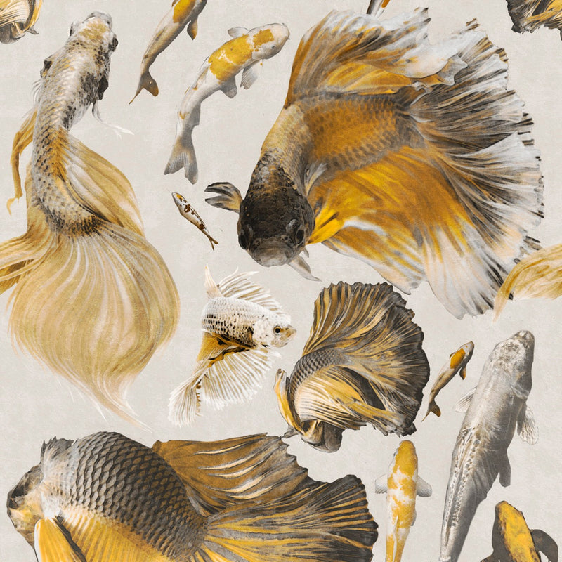 media image for sample goldfish wallpaper in ivory and multi from the atoll collection by mind the gap 1 221