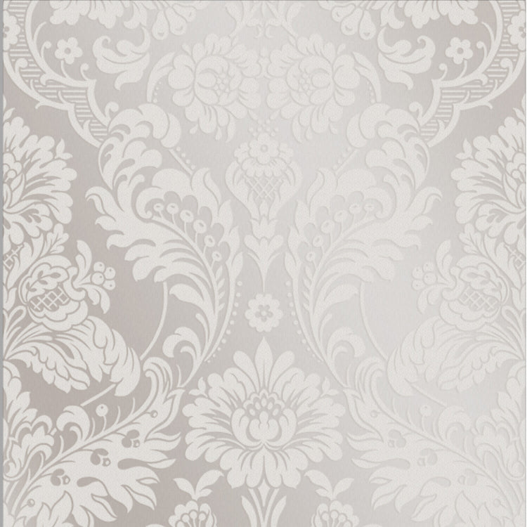 media image for Gothic Damask Flock Wallpaper in White from the Exclusives Collection by Graham & Brown 248
