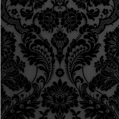 product image of Gothic Damask Wallpaper in Noir from the Exclusives Collection by Graham & Brown 510