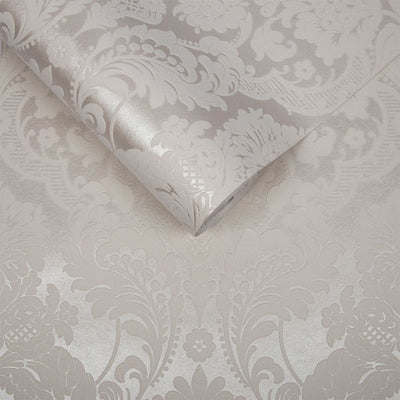 product image for Gothic Damask Flock Wallpaper in White from the Exclusives Collection by Graham & Brown 15
