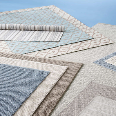 product image for gradation ticking indoor outdoor rug by annie selke da169 1014 4 80