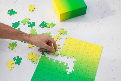 product image for Gradient Puzzle Small in Green & Yellow design by Areaware 11