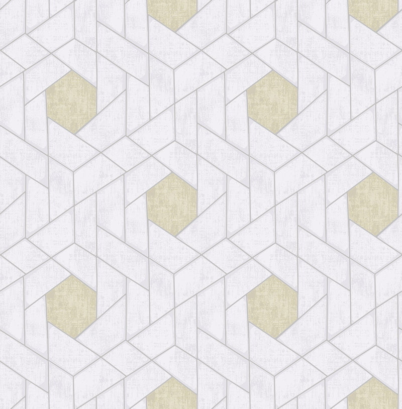 media image for Granada Geometric Wallpaper in Silver from the Scott Living Collection by Brewster Home Fashions 295