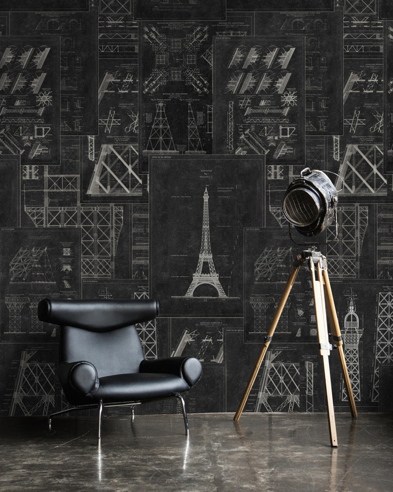 media image for Grand Eiffel Anthracite Wallpaper from Collection II by Mind the Gap 22