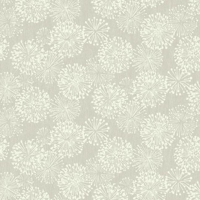 media image for Grandeur Wallpaper in Silver from the Botanical Dreams Collection by Candice Olson for York Wallcoverings 250