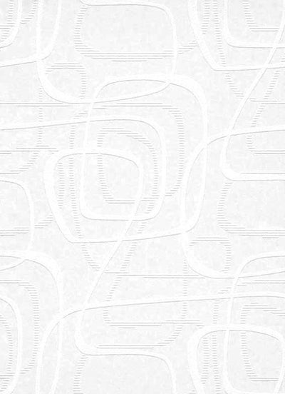 product image of sample graphic curves paintable wallpaper in white design by bd wall 1 587