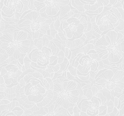 product image of sample graphic floral wallpaper in metallic pearl from the casa blanca ii collection by seabrook wallcoverings 1 523